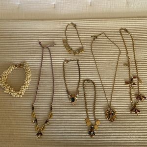 J. Crew EIGHT costume necklaces, and two earring pairs!